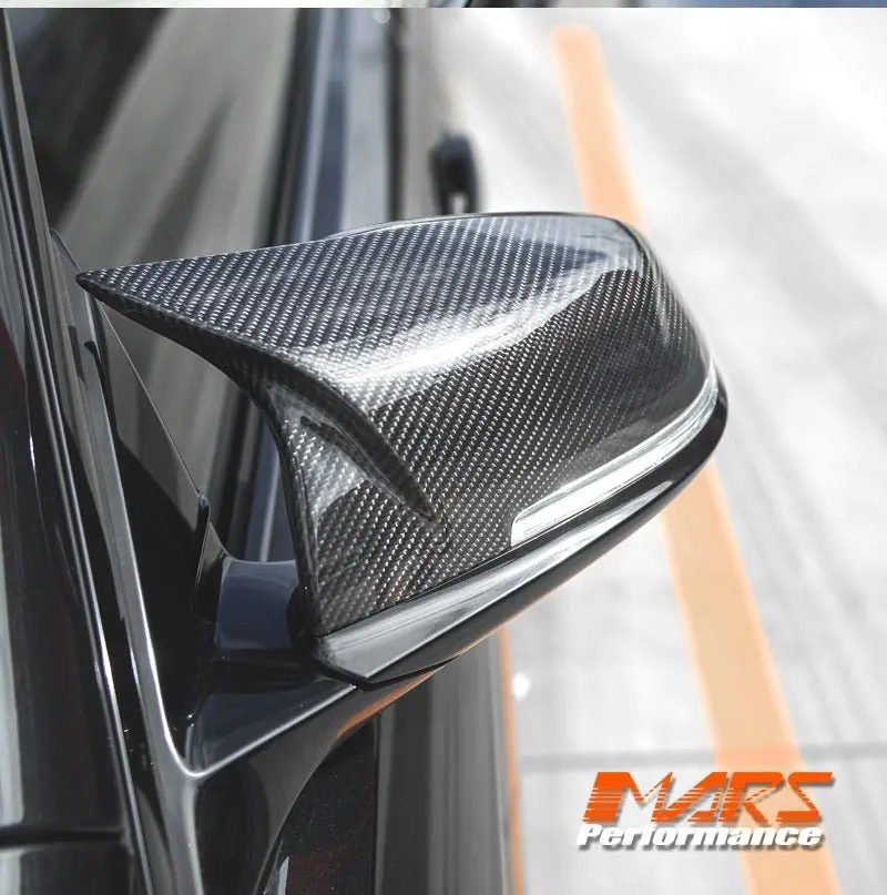 M3 M4 Style Carbon Fibre Replacement Mirror Cover Caps For Bmw 1-Series F20 / 2-Series F22 F23 F45/ M2 F87 / 3-Series F30 F31 / 4-Series F32 F33 F36 / X1 E84 1