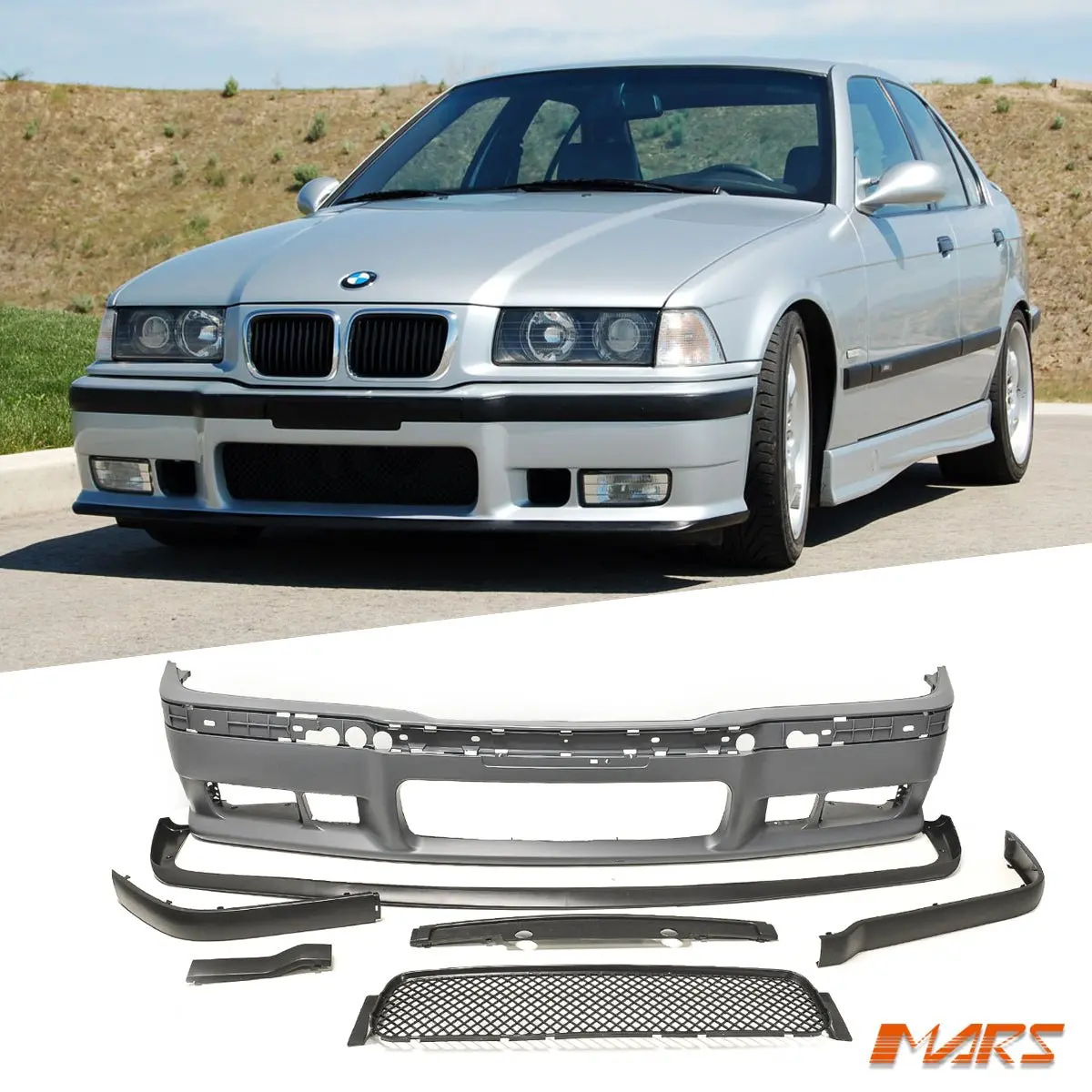 M3 Style Front Bumper Bar Bodykit For Bmw 3-Series E36 Sedan & Coupe & Convertible 1991-1999 1