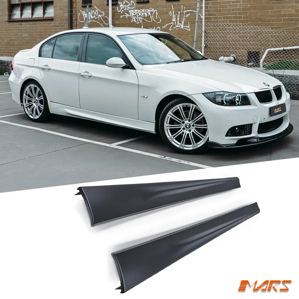 M3 Style Lower Side Skirts Bodykit For Bmw 3-Series E90 Sedan & E91 Wagon 2005-2011 1