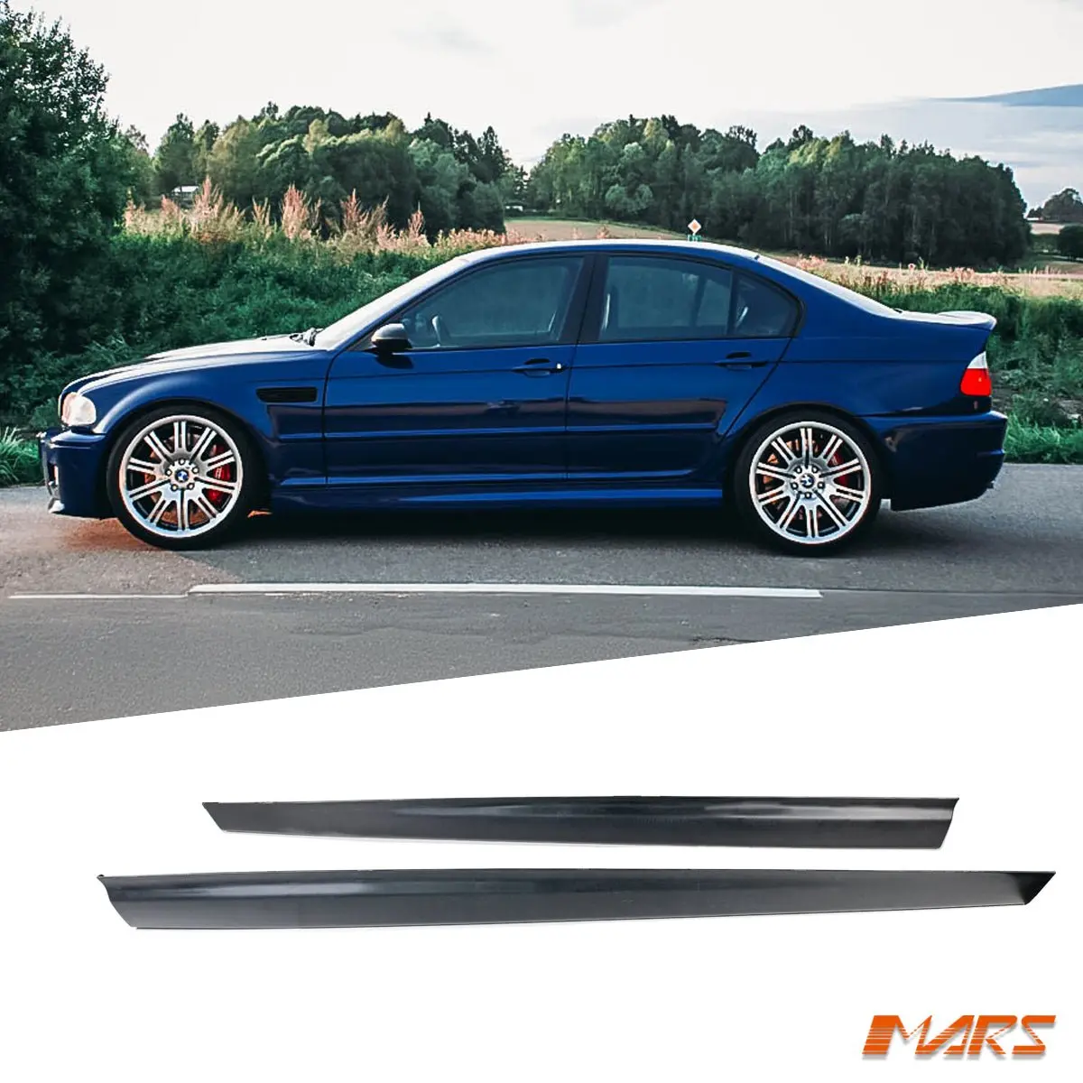 M3 Style Lower Side Skirts Bodykit For Bmw E46 3-Series 4 Doors Sedan & 2 Doors Coupe 1