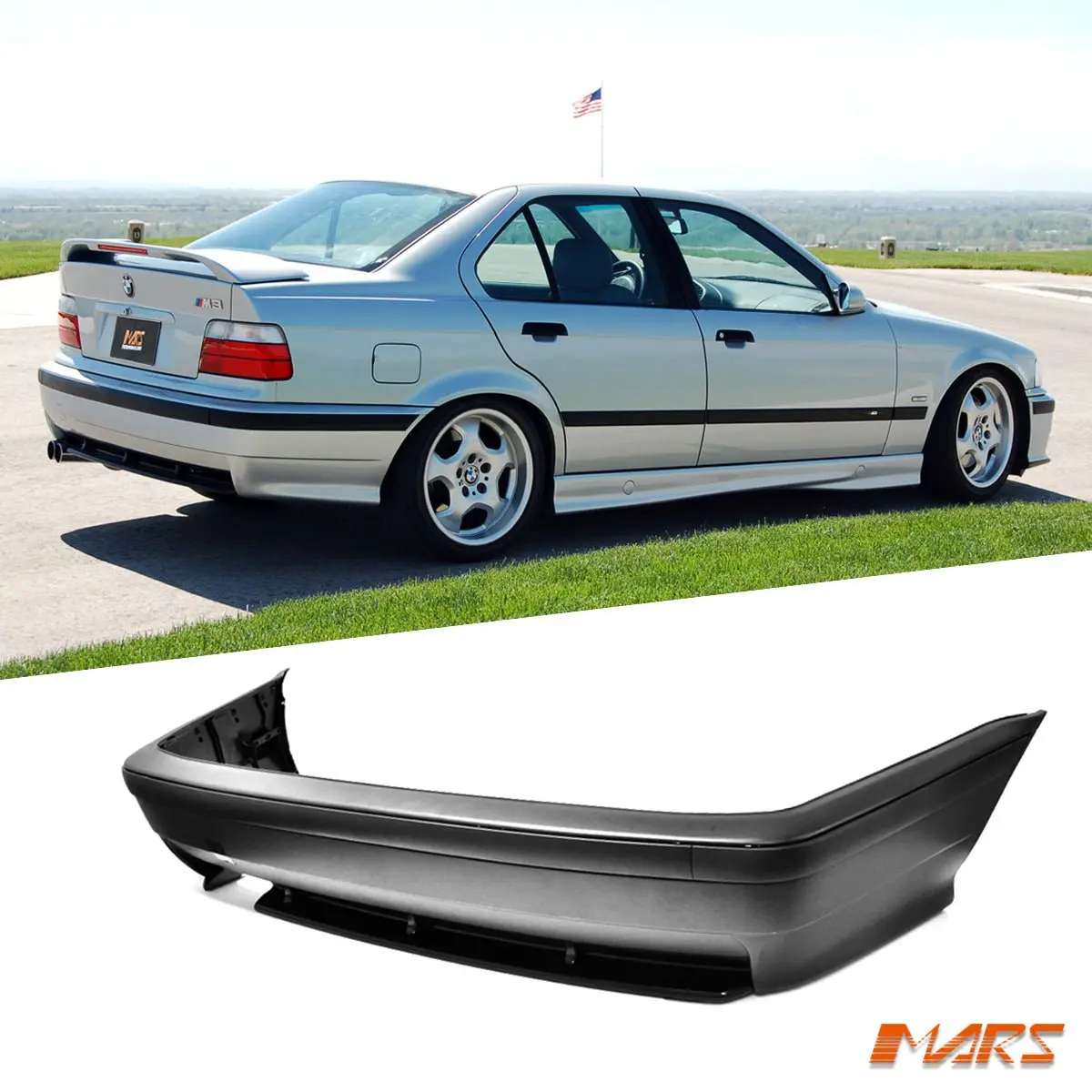 M3 Style Rear Bumper Bar Bodykit For Bmw 3-Series E36 Sedan & Convertible & Coupe 1991-1999 1