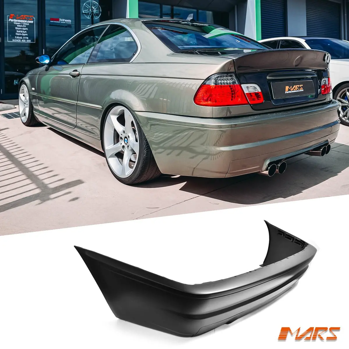 M3 Style Rear Bumper Bar Bodykit For Bmw 3-Series E46 2 Doors Coupe & Convertible 1999-2005 1