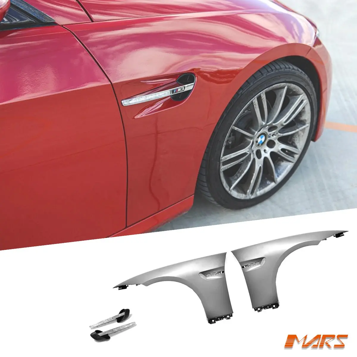 M3 Style Side Fender Guard Bodykit With Led Indicators For Bmw 3-Series E92 Coupe & E93 Convertible 2006-2013 1