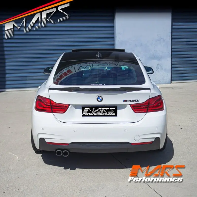 M4 Style Carbon Fibre Rear Trunk Boot Lip Spoiler Wing Bodykit For Bmw 4-Series F36 4 Doors Grand Coupe 1