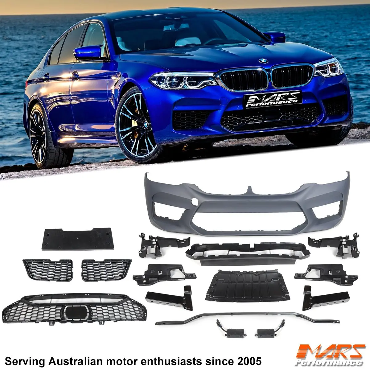 M5 Style Front Bumper Bar Bodykit For Bmw 5-Series G30 Sedan & G31 Wagon 2017-2020 Pre Lci 1