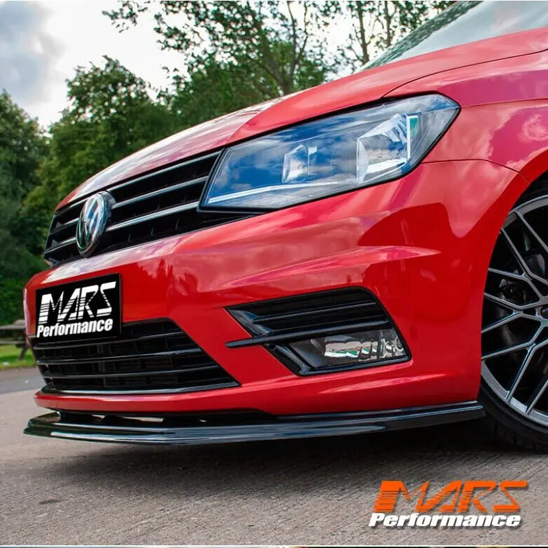 Mars Gloss Black Plastic Front Bumper Bar Lip Spoiler Bodykit For Volkswagen Vw Caddy Mk4 2015-2020 1