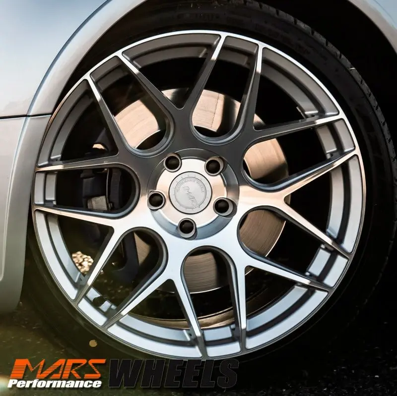 Mars Mp-Jw Machined Silver 19 Inch Stag Concave Alloy Wheels Rims 5X112 For Vw Passat Golf & Audi A3 S3 1