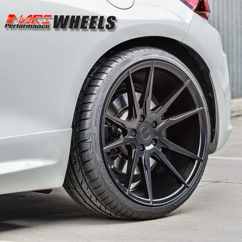 Mars Mp-Rh Matt Black 19 Inch Deep Concave Stag Alloy Wheels Rims 5X112 For Vw Golf & Scirocco 1