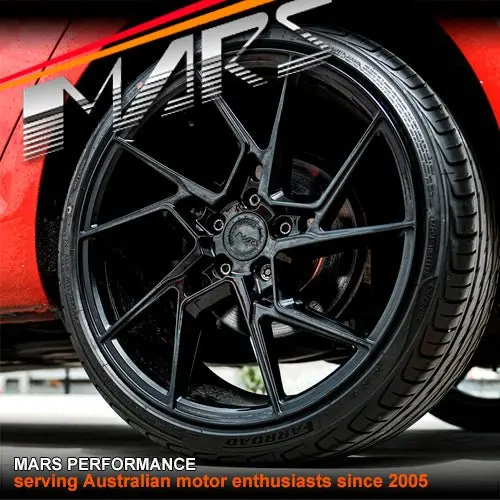 Mars Mp-T4 Gloss Black 19 Inch Twist Spork Concave Alloy Wheels Rims 5X120 2
