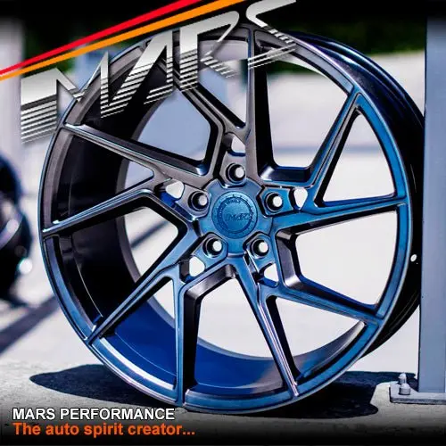 Mars Mp-T4 Hyper Black 19 Inch Twist Spork Concave Alloy Wheels Rims 5X114.3 1