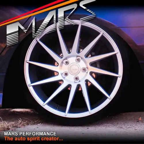 Mars Mp-Tw Silver 4X 19 Inch Deep Twist Concave Stag Alloy Wheels Rims 5X114.3 1