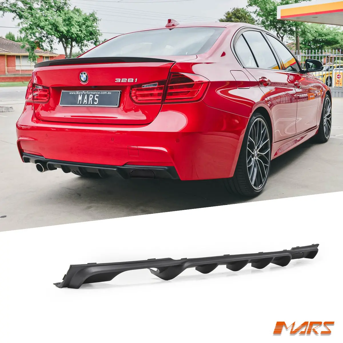 Matt Black Performance Rear Bumper Bar Single Exhaust Outlet Diffuser Bodykit For Bmw 3-Series F30 F31 M Tech M Sports 2012-2018 1