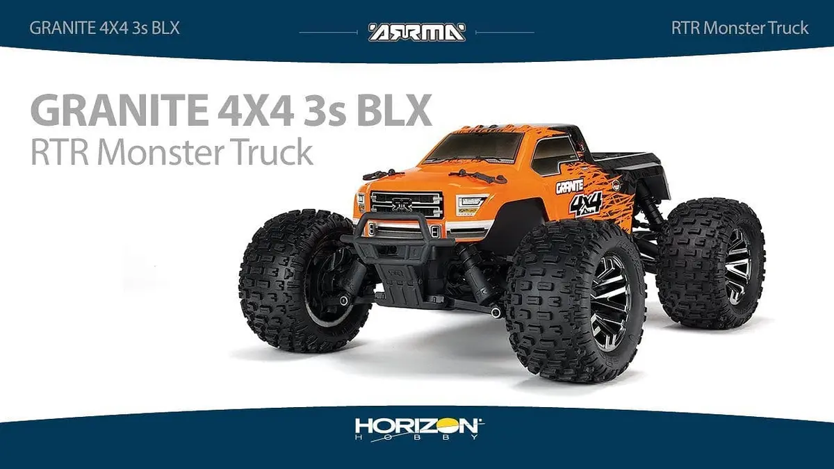 1/10 Granite 3S Blx 4Wd Brushless Monster Truck Rtr, Orange/Black 1