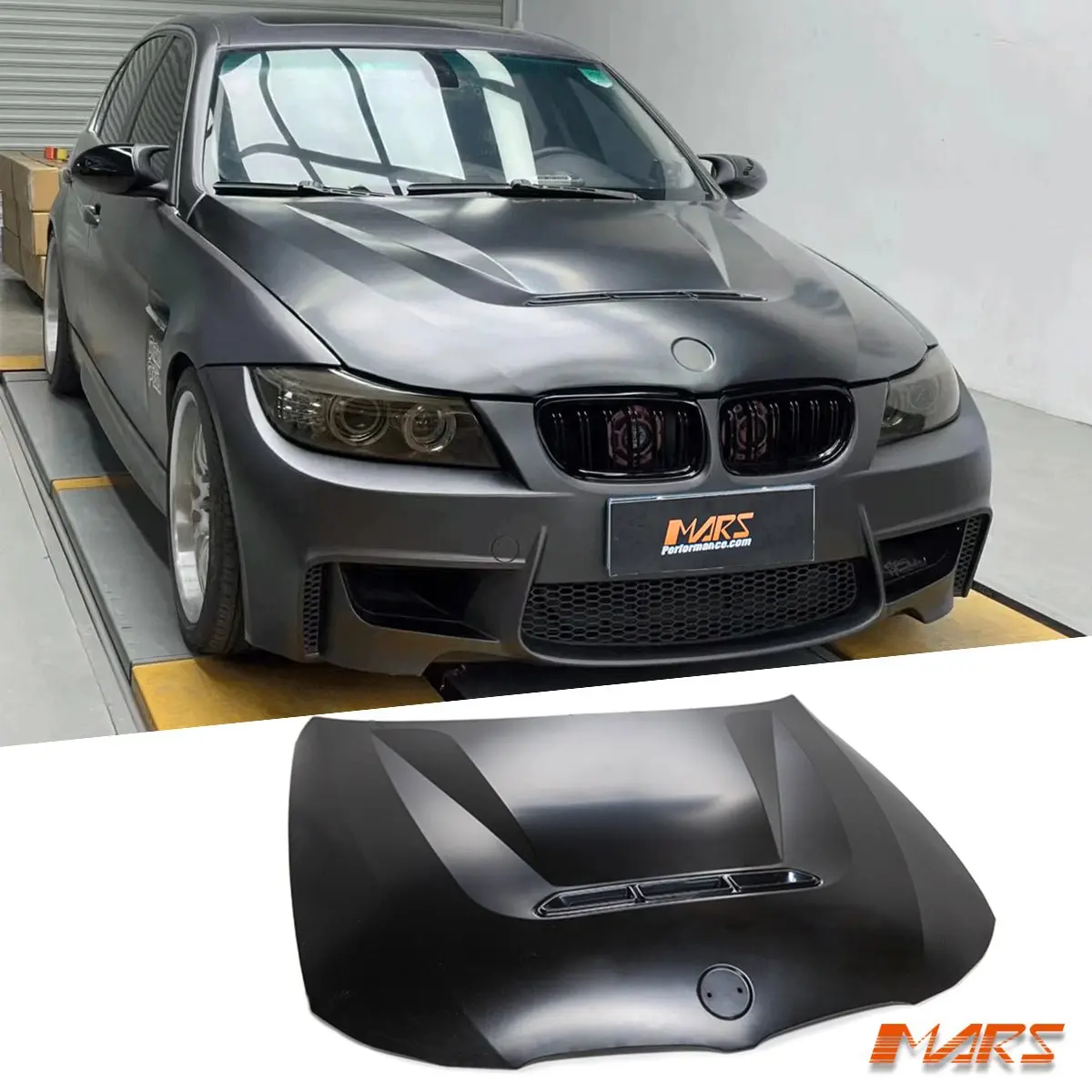 Metal M3 Gts Style Bonnet Hood Bodykit For Bmw 3 Series E90 Sedan & E91 Wagon Lci 2009-2011 1