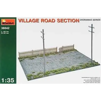 36042 1/35 Village Road Sections W/Telephone Poles 1