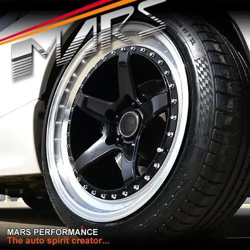 Mp-Sp 18 Inch Super Concave Gloss Black Face With Deep Dish Stag Alloy Wheels Rims 1
