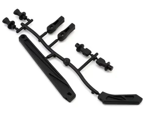 Mugen E2163b Mugen Seiki Mbx8t/Mbx8te Body Mounts & Chassis Braces Set 1