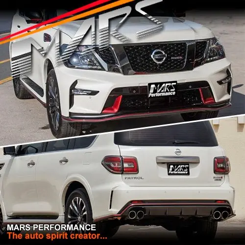 Nismo Style Front & Rear Bumper Bar & Side Skirts With Exhaust Tips For Nissan Patrol Y62 2012-2019 1