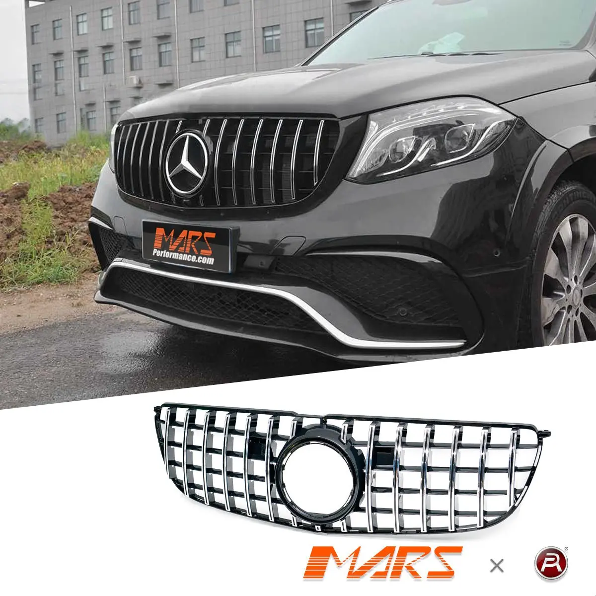 Panamericana Front Bumper Bar Grill Grille Bodykit For Mercedes-Benz Gls Class X166 & Gls63 Amg 2016-2019 1