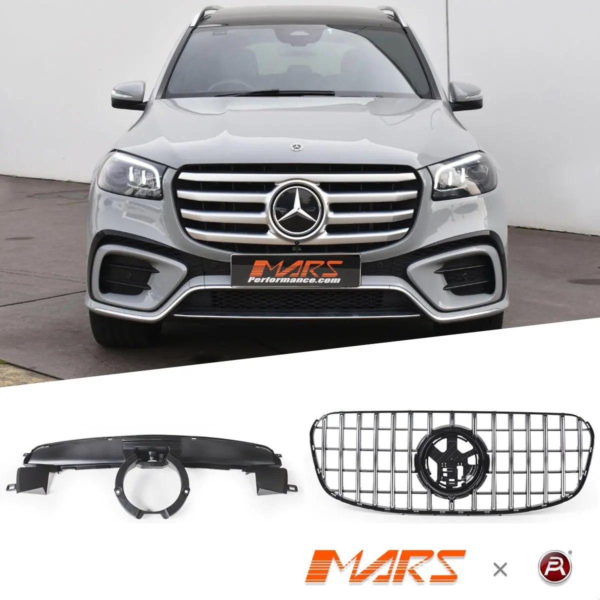Panamericana Front Bumper Bar Grill Grille Bodykit For Mercedes-Benz Gls Class X167 2023-2025 1