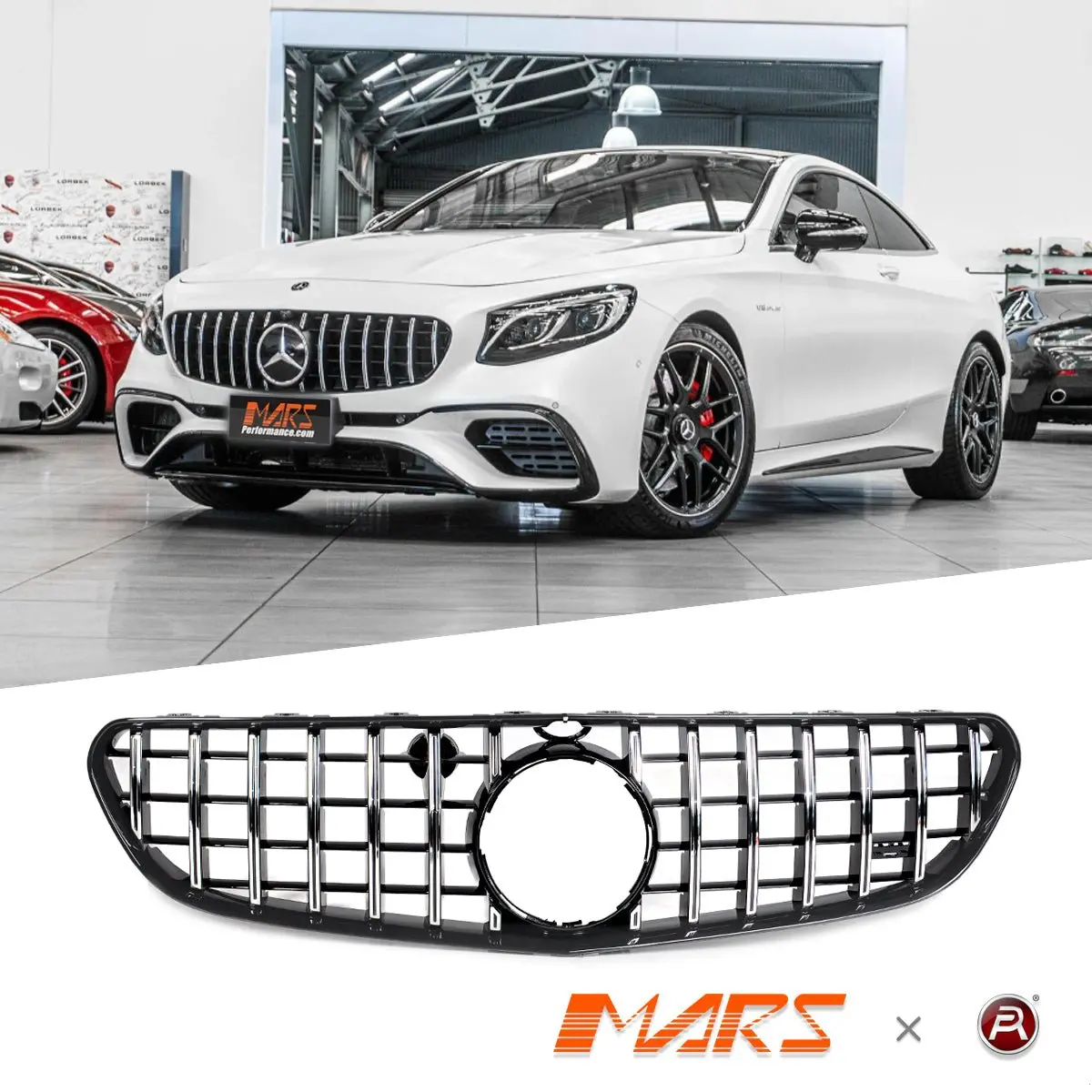 Panamericana Front Bumper Bar Grill Grille Bodykit For Mercedes-Benz S-Class Coupe W217 C217 S63 S65 Amg 2015-2021 1