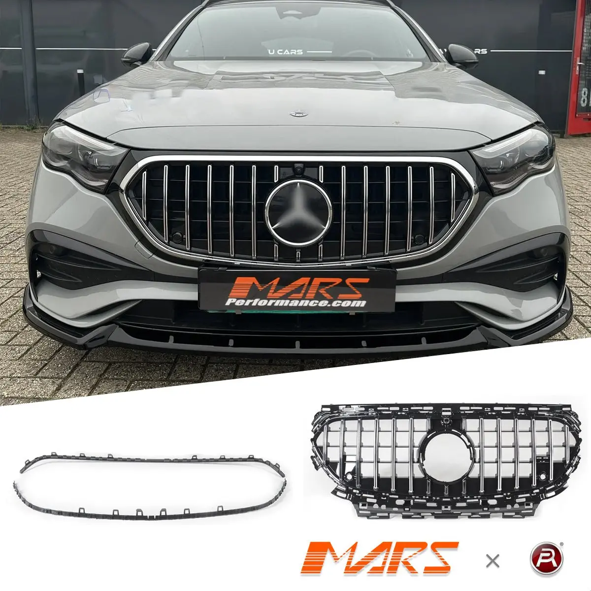 Panamericana Style Front Bumper Bar Grille Grill Bodykit For Mercedes-Benz E-Class W214 & E53 Amg 2023-2025 1