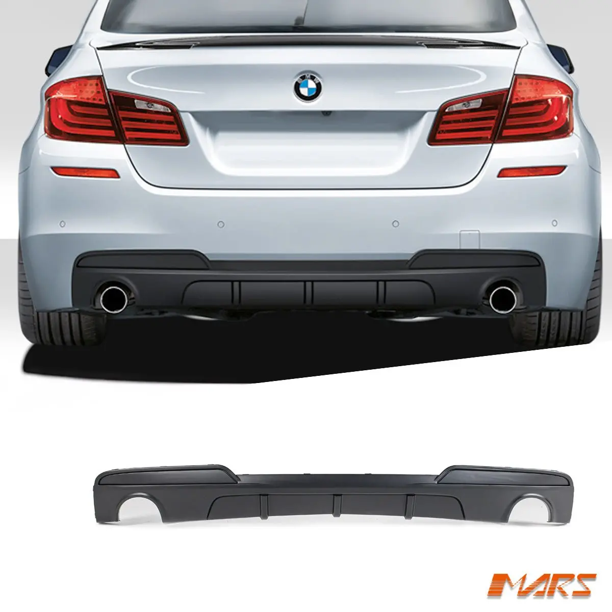 Performance Style Matt Black Rear Bumper Bar Diffuser Bodykit For Bmw 5-Series F10 F11 535I 535D M Tech M Sport 2010-2016 1