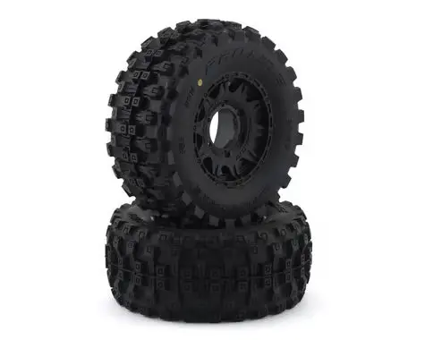Pro-Line 10174-10 Badlands Mx28 Belted 2.8" Pre-Mounted Truck Tires (2) (Black) (M2) W/Raid 6X30 Removable Hex Wheels 1