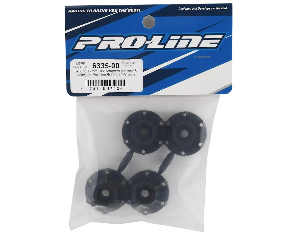 Pro-Line 6335-00 6X30 To 12Mm Hex Adapters (Narrow & Wide) (4) 1