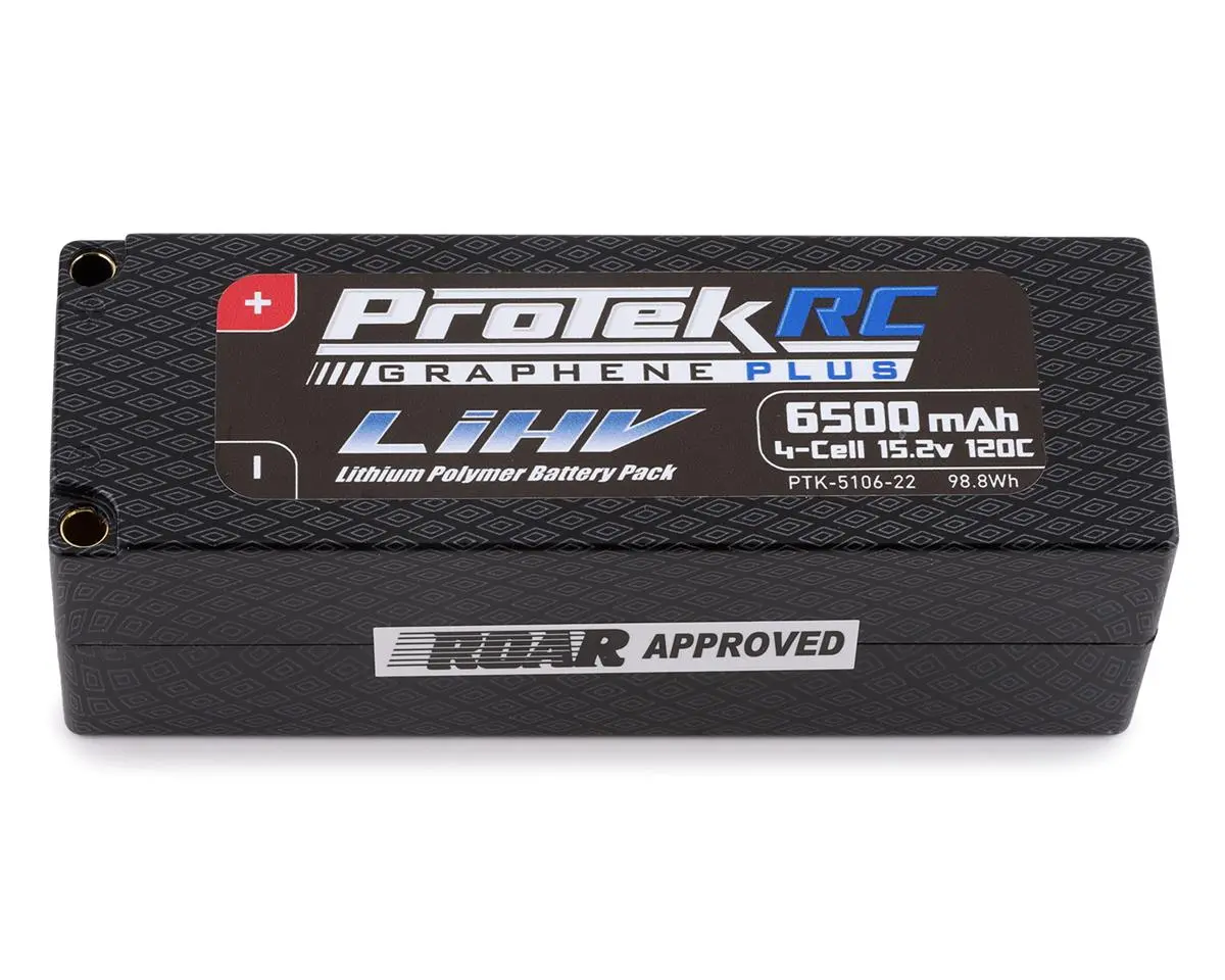 Protek Rc 5106-22 4S 120C Low Ir Si-Graphene + Hv Lipo Battery (15.2V/6500Mah) W/5Mm Connector (Roar Approved) 1