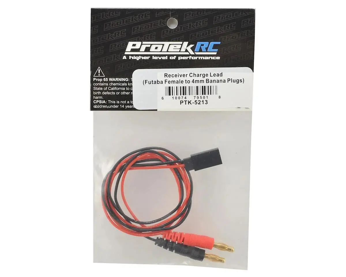 Protek Ptk-5213 Rc Receiver Charge Lead (Futaba Female To 4Mm Banana Plugs) 2