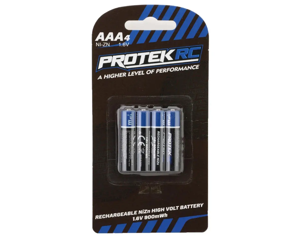 Protek Rc High Voltage Rechargeable Aaa Nizn Batteries (4) (1.6V/900Mwh) (Mini-Z) 1
