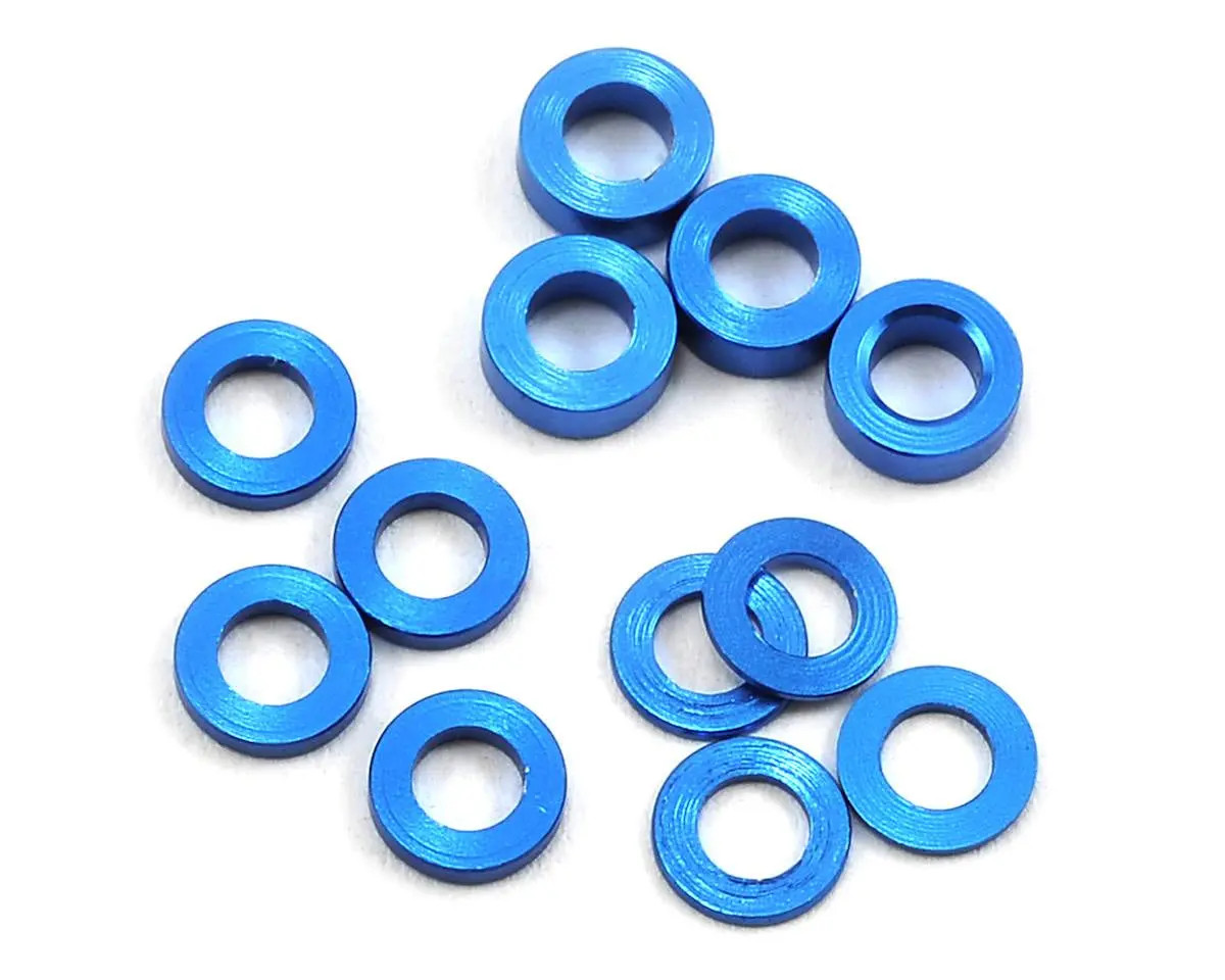 Protek Rc Ptk-8371 Aluminum Ball Stud Washer Set (Blue) (12) (0.5Mm, 1.0Mm & 2.0Mm) 1