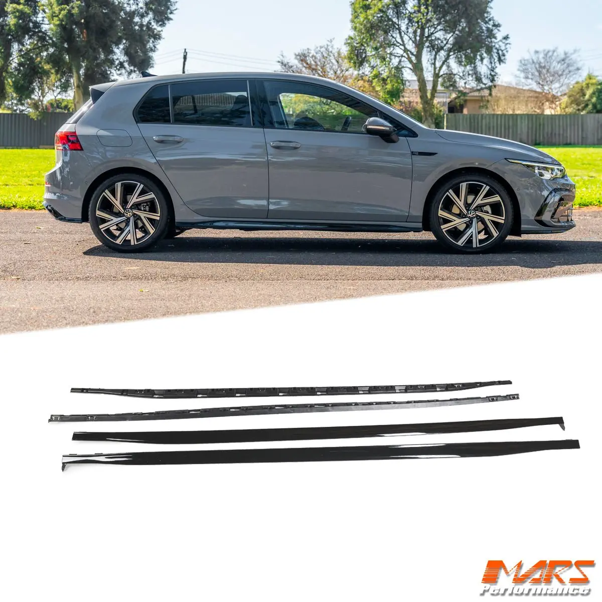 R-Line Style Lower Side Skirts Spoiler Bodykit For Volkswagen Vw Golf Viii Mk-8 2021-2024 1