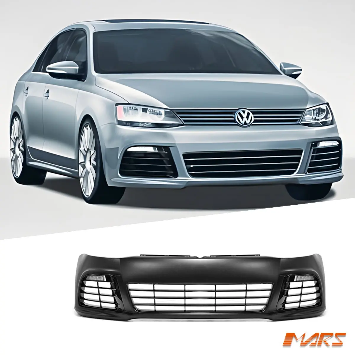 R Style Front Bumper Bar Bodykit With Drl Fog Lights For Volkswagen Vw Jetta 1B 2011-2014 1