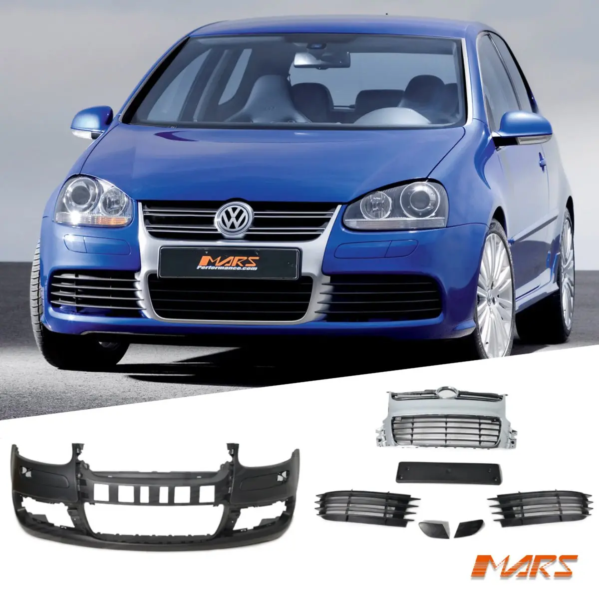 R32 Style Front Bumper Bar Bodykit With Grill For Volkswagen Vw Golf V Mk-5 2004-2009 1