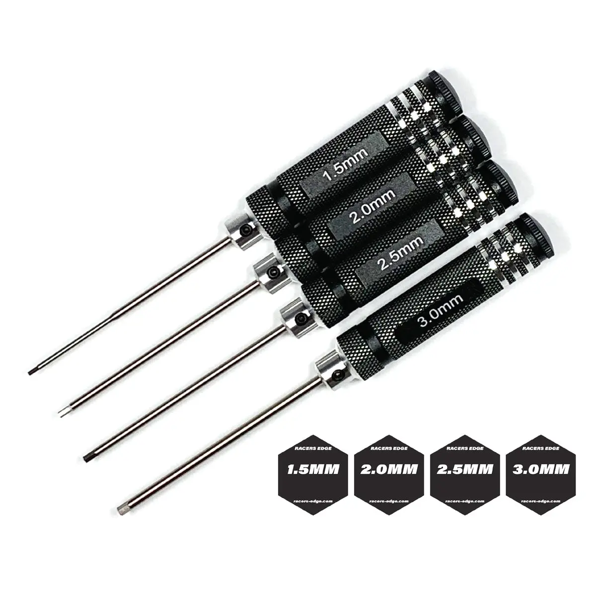 Racers Edge 7215Bk Metric High Speed Steel Hex Driver Set W/ Black Handles (4Pc) 7215 1