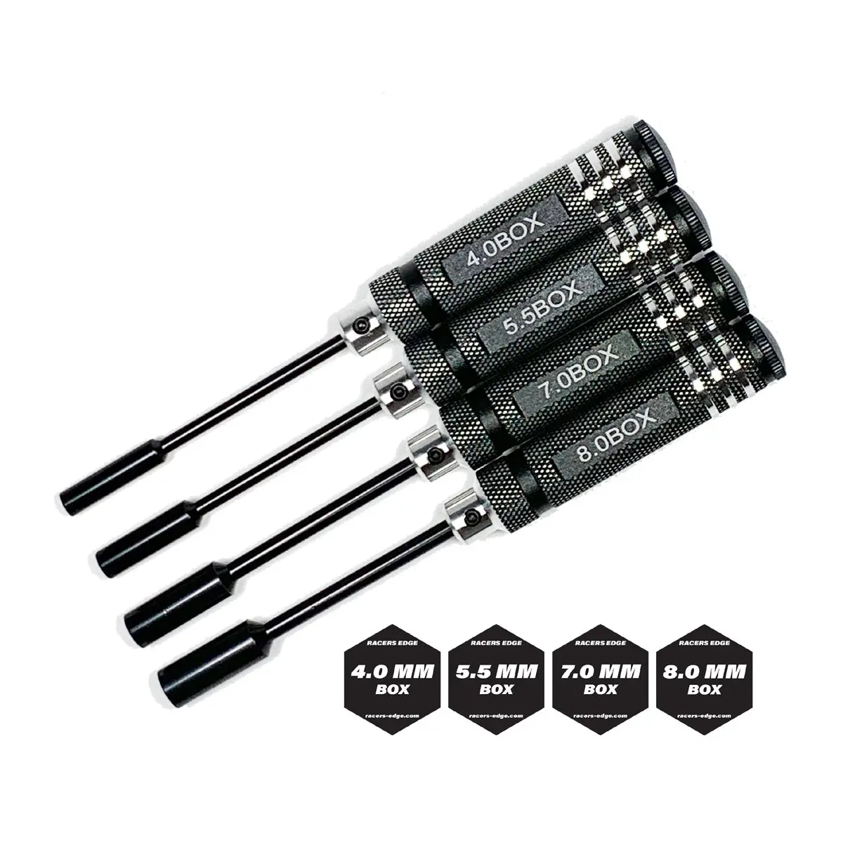 Racers Edge 7220 Metric Nut Driver Set W/ Black Handles (4Pc) 1