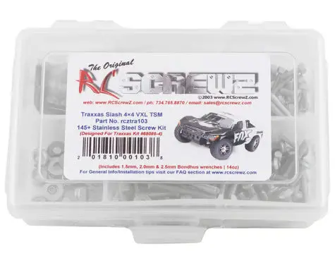 Rc Screwz Rcztra103 Stainless Steel Screw Kit For Traxxas Slash 4X4 Vxl 1