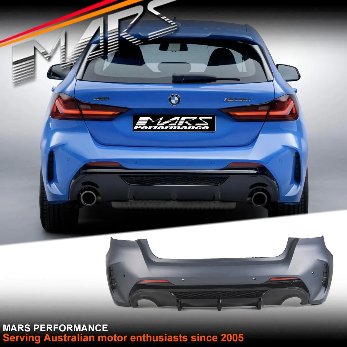Rear Bumper Bar Bodykit With Diffuser For Bmw 1 Series F40 2019-2024 M Sport 1
