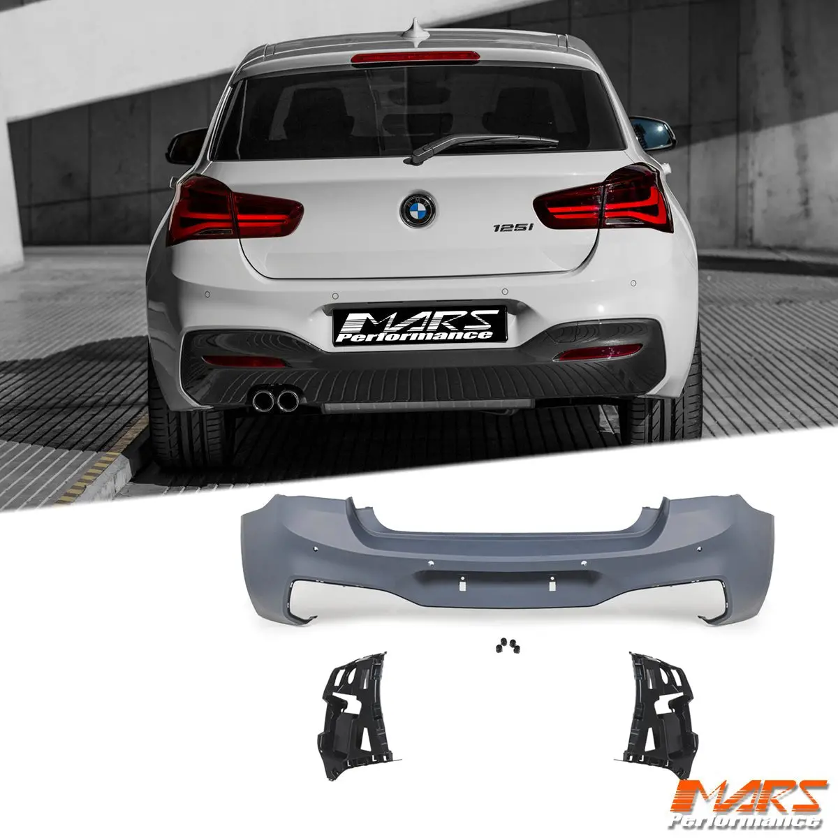 Rear Bumper Bar Cover Bodykit For Bmw 1-Series F20 Lci Hatch 2015-2019 & M Sport 1