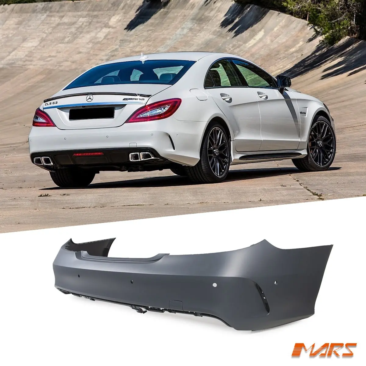 Rear Bumper Bar Cover Bodykit For Mercedes-Benz Cls-Class W218 C218 Sedan & Cls63 Amg 2011-2018 1