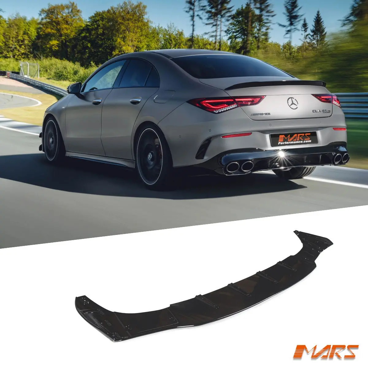 Rear Bumper Bar Diffuser Lower Lip Spoiler Aero Bodykits For Mercedes-Benz C118 Amg Cla45 & Cla35 2018-2025 1
