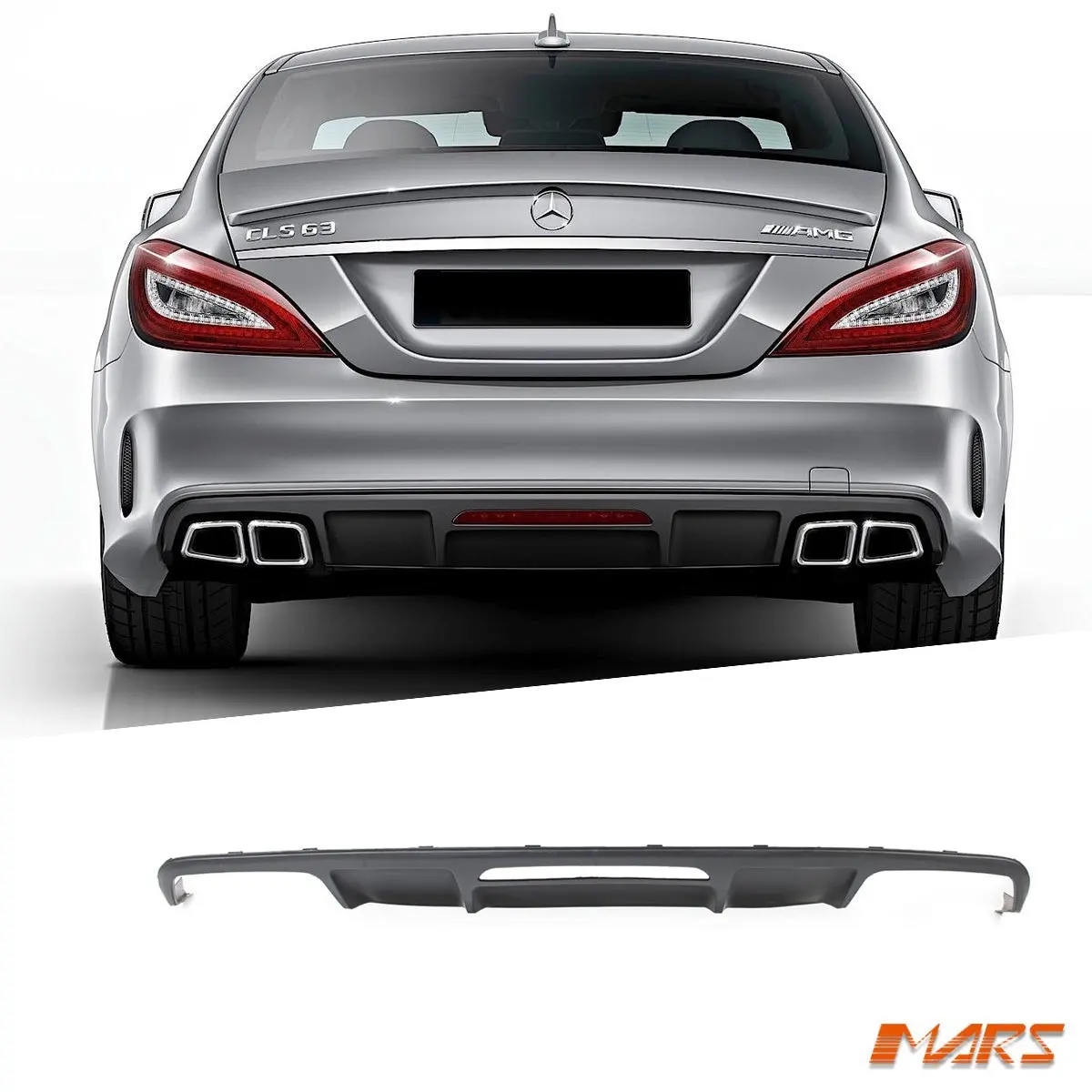 Rear Bumper Bar Lower Diffuser Spoiler Bodykit For Mercedes-Benz Cls-Class W218 C218 & Cls63 Amg 2011-2018 1