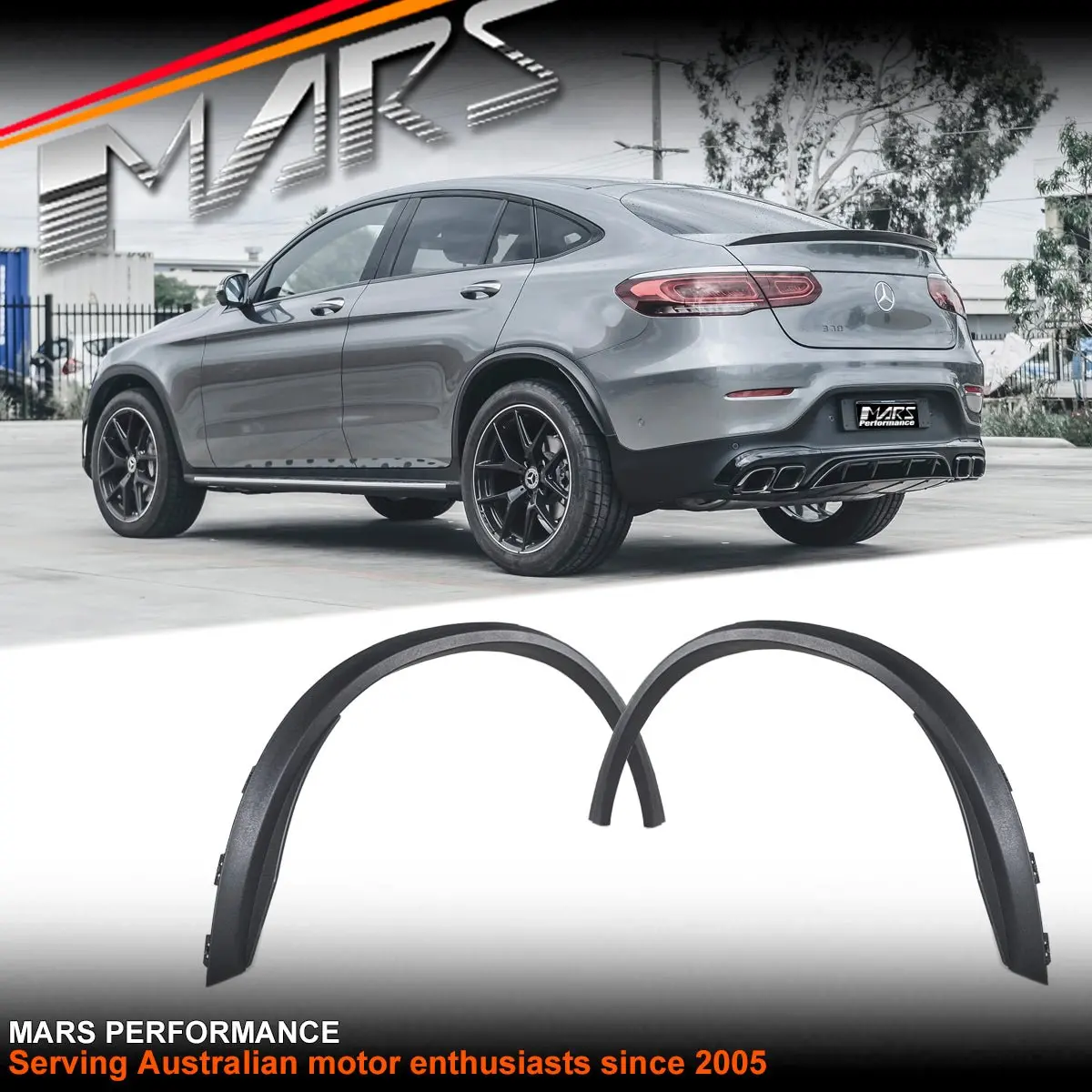 Rear Wheel Arch Fender Guard Trims For Mercedes-Benz Glc-Class X253 Hatch C253 Coupe 2016-2023 & Glc43 Glc63 Amg 1