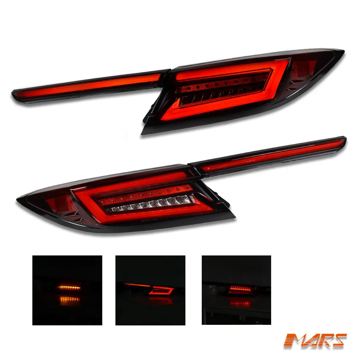 Red Clear Full Led Tail Lights & Center Garnish With Sequential Indicator For Toyota Gr86 Zn8 2022+ & Subaru Brz Zd8 2021+ 1
