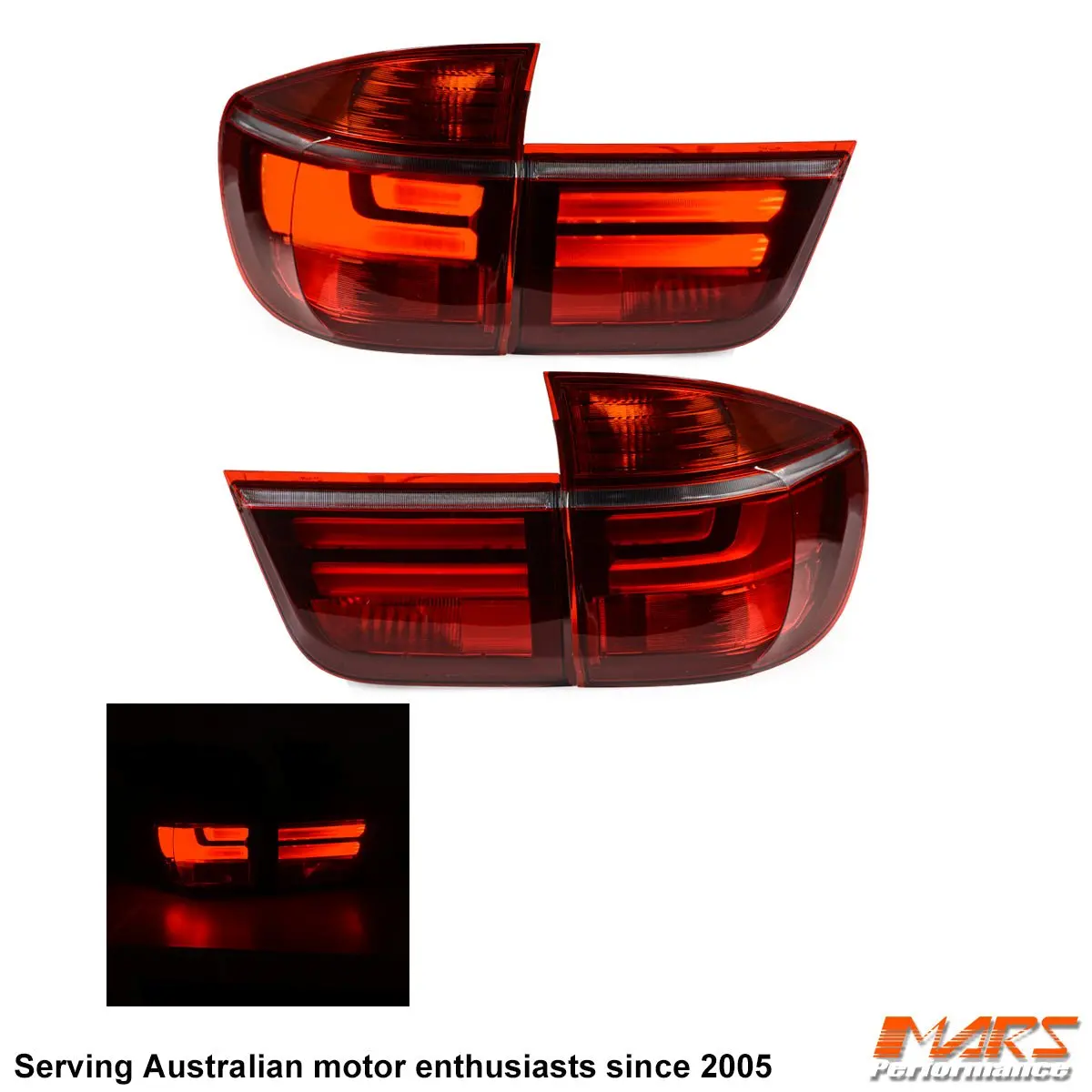 Red Facelift X5m Style Led Tail Lights For Bmw X5 E70 Pre Lci 2007-2010 1