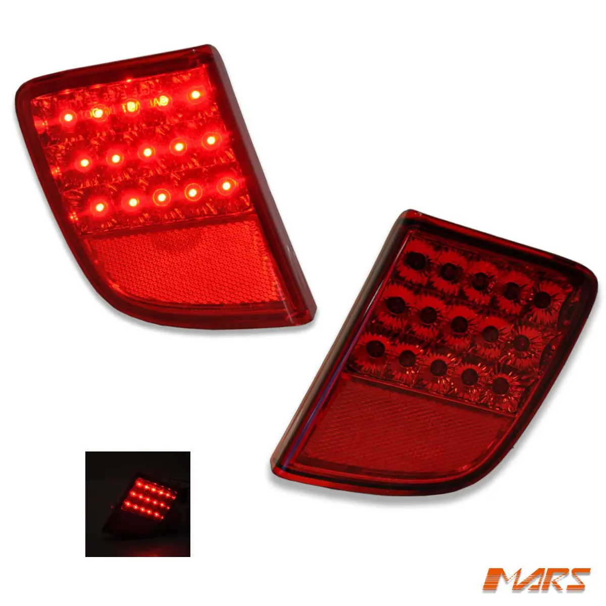 Red Led Rear Fog Brake Tail Lights For Toyota Landcruiser 200 Series 2007-2015 Lc200 Fj200 1