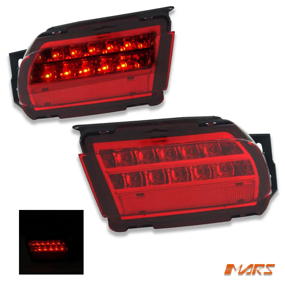Red Led Rear Fog Brake Tail Lights For Toyota Landcruiser Prado 150 Series Lc150 Fj150 2009-2017 1