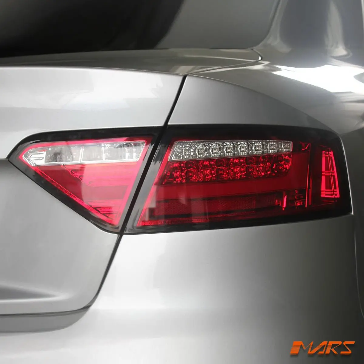 (Replace Stock Non-Led Lights) Clear Red 3D Led Stripe Tail Lights For Audi A5 8T 08-12 Pre Update Models 1